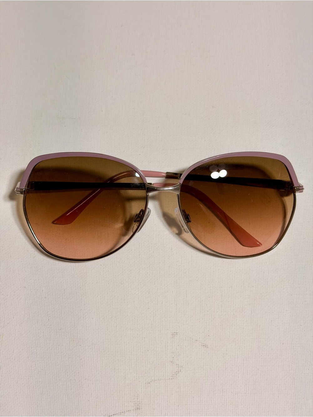 Ann Taylor Factory Pink Frame Sunglasses with Brown Gradient Lenses